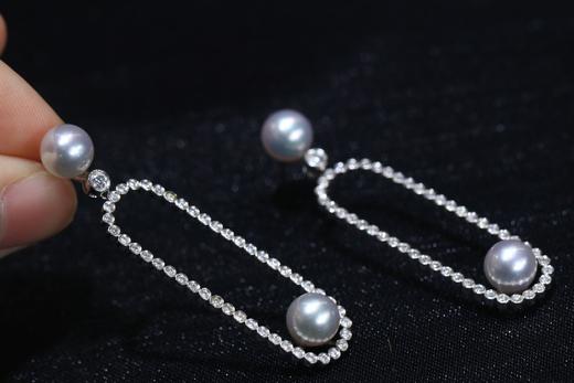 7-7.5mm真多麻珍珠耳坠 商品图5