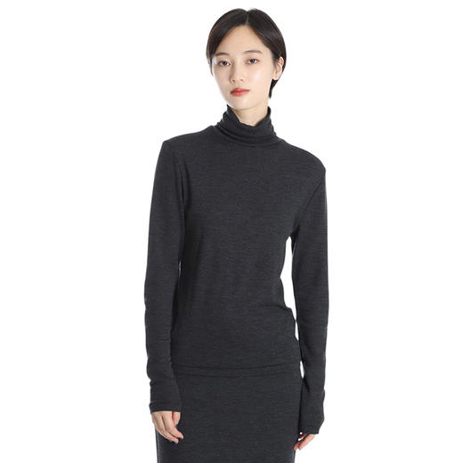 blurhms Wool Rib Turtle Neck 女装亲肤羊毛翻领毛衣 商品图0
