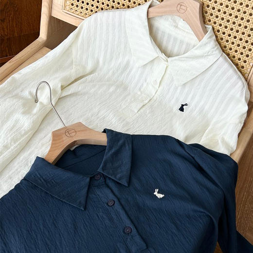 小兔刺绣长袖衬衫 | 优雅、高级、显瘦！【3-5天发货】 商品图6