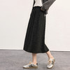 【08/27新品】熙世界针织半身裙女秋季2025年新款高腰显瘦中长款毛呢直筒a字裙 商品缩略图4