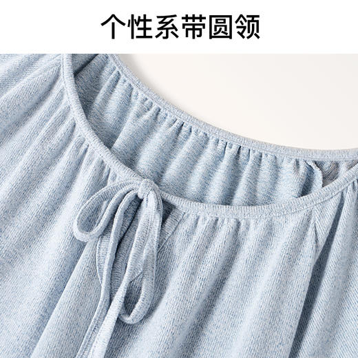 爱帝云感绵柔花纱女士蕾丝花边短袖长裤家居套宽松版型 商品图2