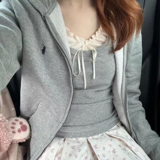 春季新款拉夫劳伦重磅精梳棉棉质毛圈面料拉链开衫外套 商品图2