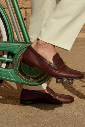 826-11 微商相册 高端男鞋 EZ粒面牛皮/小牛磨砂皮乐福鞋 固特异手工男士皮鞋 很准码