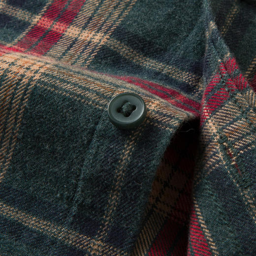 【全棉】罗蒙秋冬格子长袖衬衫男士加厚柔软亲肤职业装通勤百搭男士长袖衬衣 商品图6