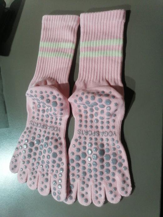 《15送1》哈瓦塔瑜伽罗纹全棉中筒五指袜 商品图12