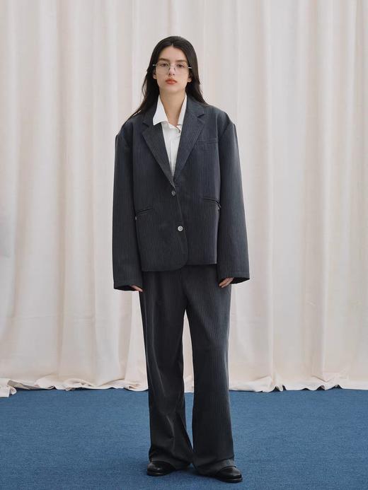 LIVINGTOWN/LT绅士条纹工作西裤 商品图2