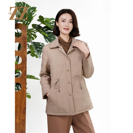 佐尔美冬季上新 双面穿老钱抽绳显瘦棉服装女E34MM12 商品图1