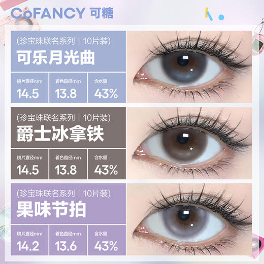 【日抛量贩装】COFANCY可糖高光日抛30片大小直径彩瞳隐形眼镜三明治美瞳舒适【下单即赠美瞳佩戴器】 商品图1