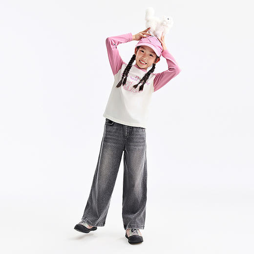 男女童圆领长袖针织衫秋季新款安奈儿童装EM531670 商品图6