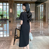 奢姿大码女装2026夏季法式赫本风荷叶边气质连衣裙胖妹妹开叉裙子9952802826 商品缩略图3