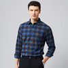 【含绵羊毛】罗蒙秋冬长袖格子衬衫男士商务风通勤磨毛保暖舒适长袖衬衣 商品缩略图2