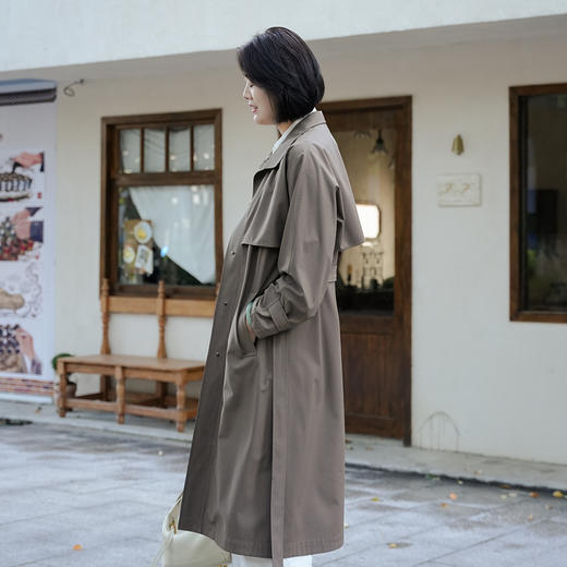 火桐hooton 露珠系列 丝羊毛精纺复式长风衣ZB7040 商品图7