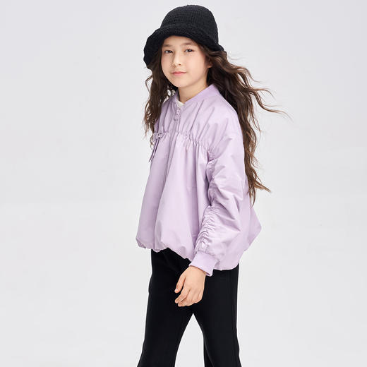 笛莎Deesha 2025秋季新款女童时尚设计感棒球服外套 商品图2