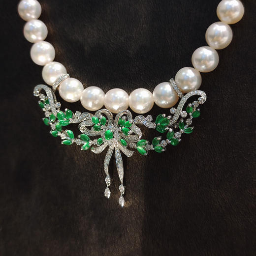 〔珠玉满堂〕两用珍珠翡翠项链 商品图1