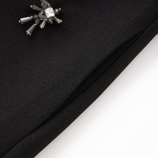 「高货wl」全新升级【铂金会员358/天猫479/差价121】(53223)洛诗琳法式无袖重工钉钻连衣裙2025秋季显瘦花边拼接A字裙 商品图2