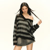 Ariseism 美式复古黑色高透针织防晒罩衫女秋季新款宽松上衣 商品缩略图1