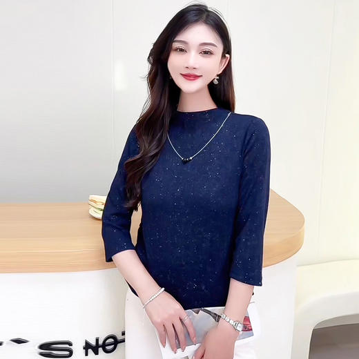 QYM 25YS20-Y纯色打底衫T恤衫时尚休闲衫小衫 商品图1