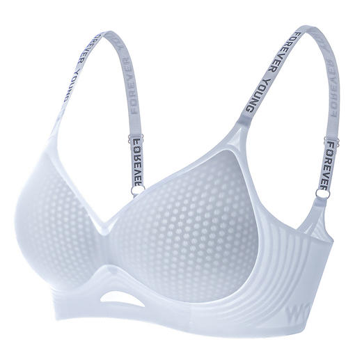 【79元/2件】轻薄透气凉感冰丝无痕内衣 大胸显小无钢圈软支撑美背文胸 商品图4