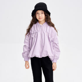 笛莎Deesha 2025秋季新款女童时尚设计感棒球服外套