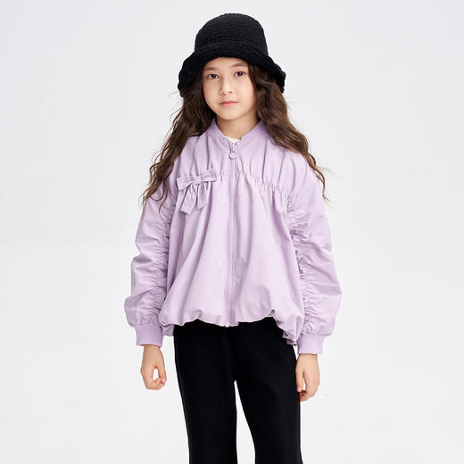 笛莎Deesha 2025秋季新款女童时尚设计感棒球服外套 商品图0