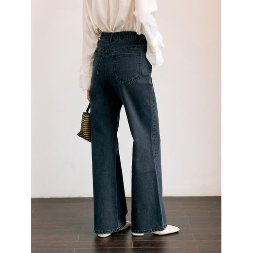 HeyDress水洗微弹直筒牛仔裤 商品图2