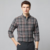【全棉】罗蒙秋冬格纹衬衫男士厚款保暖舒适柔软通勤百搭长袖衬衣 商品缩略图3