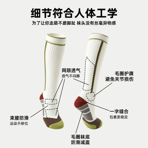 （49.9任选3件）Renaissance女袜运动小腿袜跑步跳绳美腿显瘦健身瑜伽肌能压缩袜（活动产品，收货7天内支持退换） 商品图9