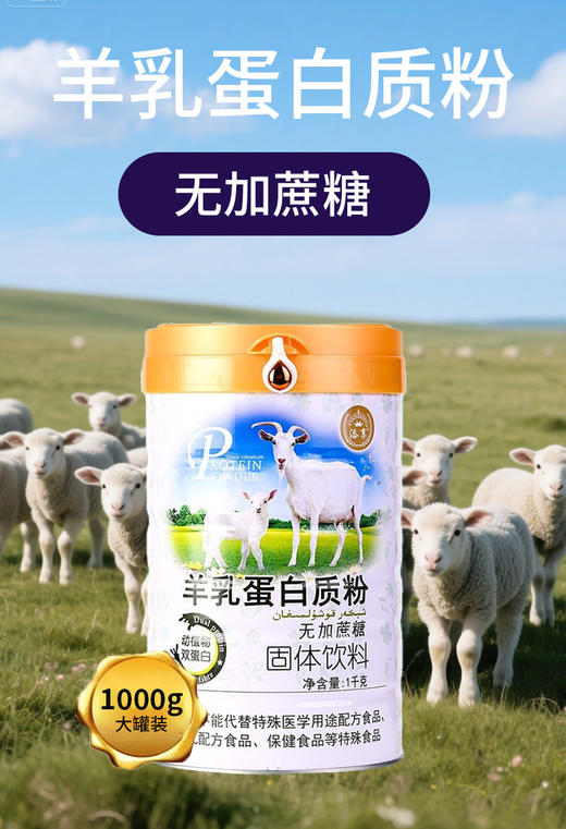 SC 羊乳无加蔗糖蛋白质粉   1千克/桶   有效期20280101 商品图3