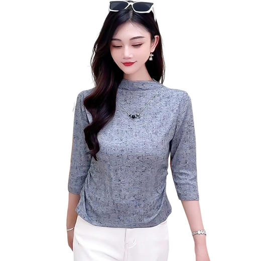 QYM 25YS20-Y纯色打底衫T恤衫时尚休闲衫小衫 商品图4