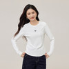 【08/27新品】熙世界鱼骨线收腰T恤长袖女2025秋季新款刺绣修身显瘦打底衫上衣 商品缩略图3