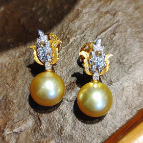 复古南洋金珠耳坠