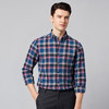 【全棉】罗蒙秋冬格子长袖衬衫男士加厚柔软亲肤职业装通勤百搭男士长袖衬衣 商品缩略图3