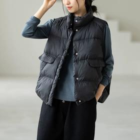 missboudior 轻薄立领羽绒休闲马甲外套 保暖舒适透气