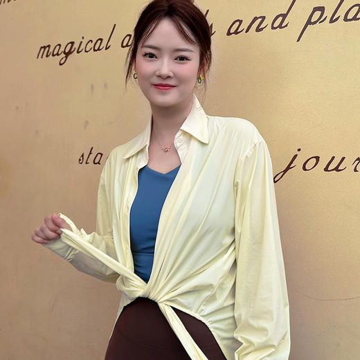 壁虎瑜伽【2508SY413】薄款高弹防晒衬衫【5天发货】 商品图7