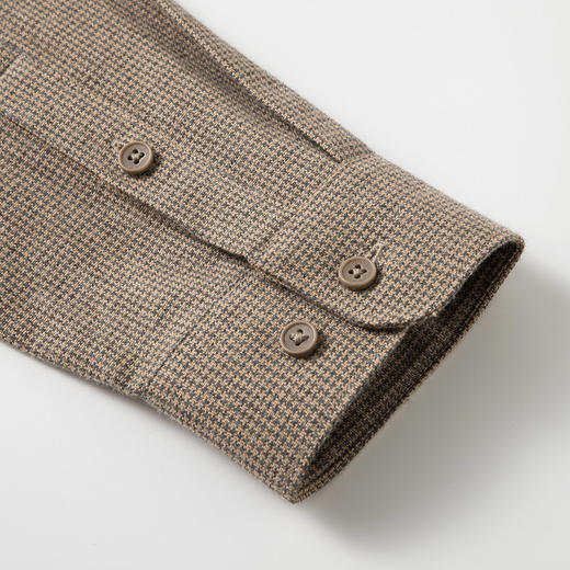 【含绵羊毛】罗蒙秋冬长袖衬衫男士职业通勤厚款舒适商务风长袖衬衣 商品图8