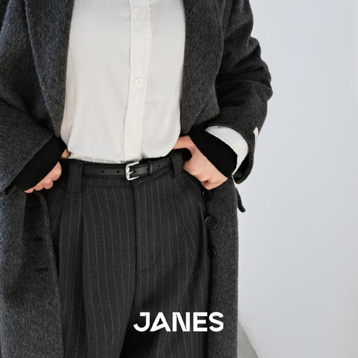 JANES简束[董生活推荐]极简风女士真皮细腰带百搭高级质感牛皮皮带 商品图1