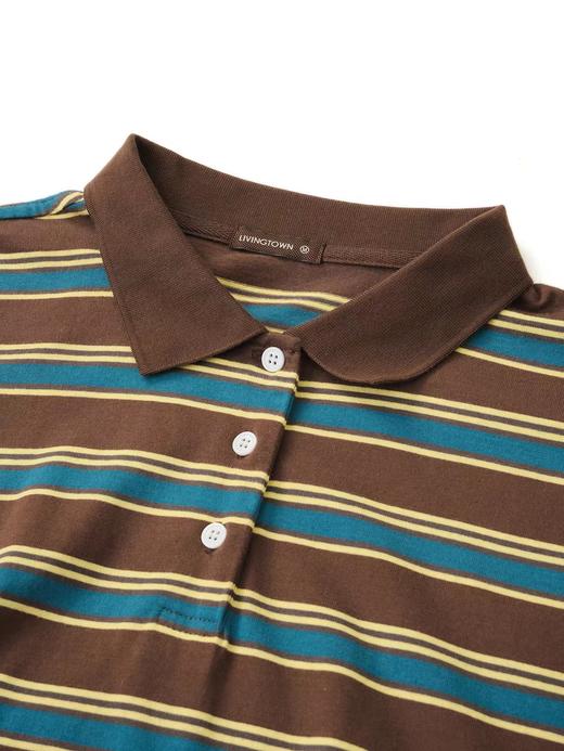 LIVINGTOWN/LT缤纷撞色长袖POLO 商品图3
