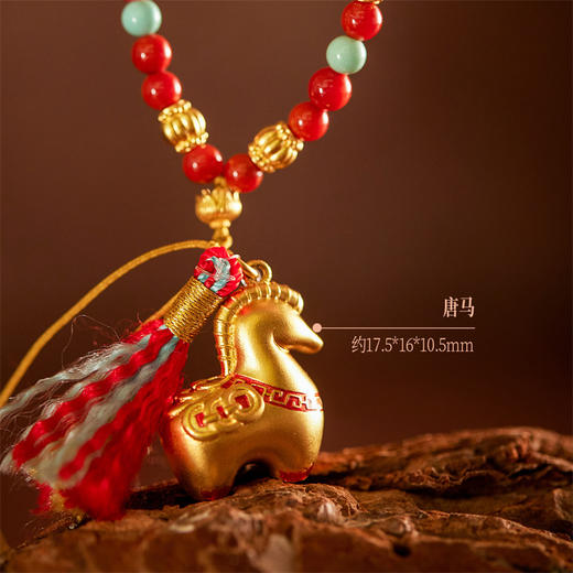 【新品首发】唐马-马上有财 古法金生肖马挂坠黄金足金吊坠【按克计价黄金1】MEMORA诗普琳GP2950 商品图5