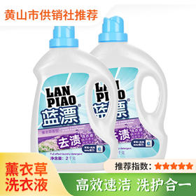 【蓝漂】去渍薰衣草洗衣液4斤瓶装 家庭实惠装 持久留香抑菌