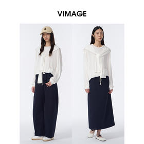 VIMAGE纬漫纪简约百搭设计感气质假两件披肩长袖2025秋季新款小上衣V2413109