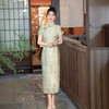 新中式复古名媛，印花连衣裙改良版旗袍GSJ9355 商品缩略图0