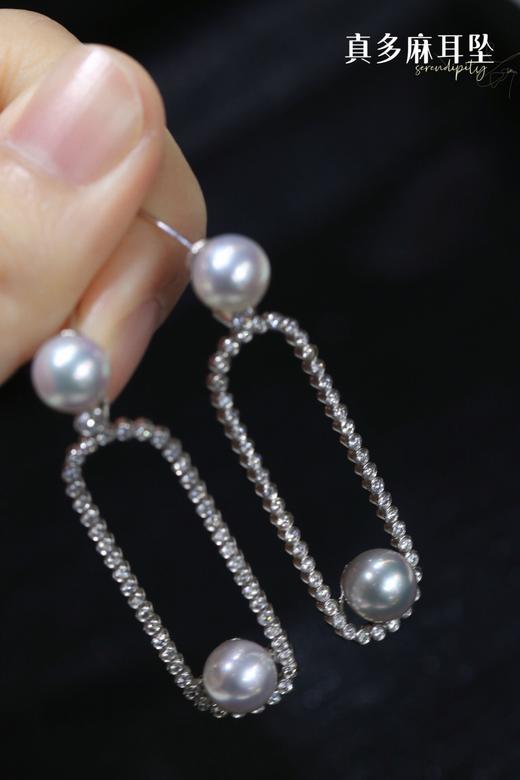 7-7.5mm真多麻珍珠耳坠 商品图4