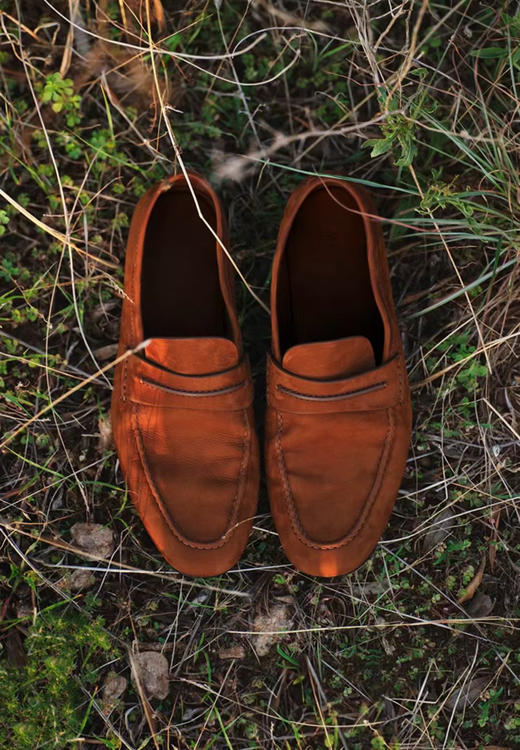 826-11 微商相册 高端男鞋 EZ粒面牛皮/小牛磨砂皮乐福鞋 固特异手工男士皮鞋 很准码 商品图8