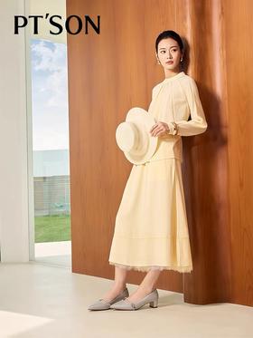 《云粉节》BF楼自由姿色(百田森)2025秋款水钻中跟尖头晚宴鞋PYQC5526D吊牌价1180