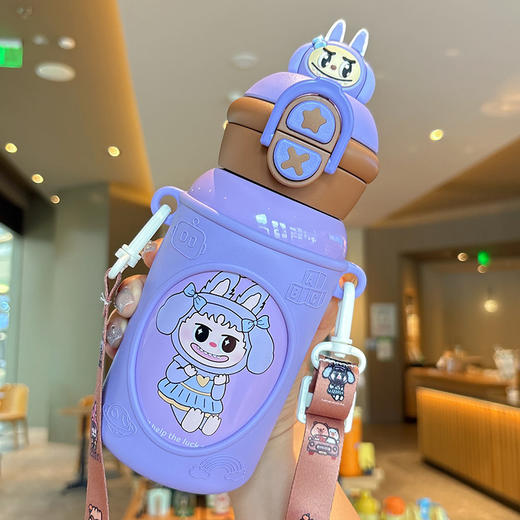 【39.9抢❗拉布布公仔保温壶】小朋友都爱喝的水杯，一杯双饮，316材质不锈钢，高颜值便携杯套，不锈钢双饮保温杯学生上学必备水杯QQ 商品图6