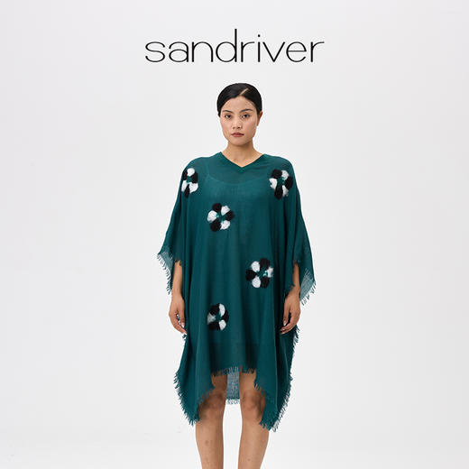 四季之衣手工擀毡V领连衣裙  SJF97W369N 商品图0