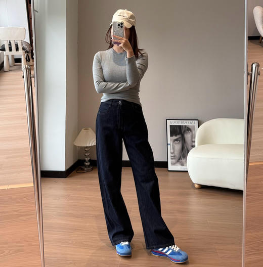 Moco25秋新款弯刀牛仔裤082608 商品图4