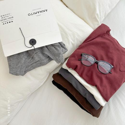 老米优品🎈3-5天！《羊毛莱赛尔天丝三角标长袖打底衫》：莱赛尔76.6%  绵羊毛19.2% ！软绵绵，敲治愈~不挑人的gao级感打底tee！T250826B 商品图2