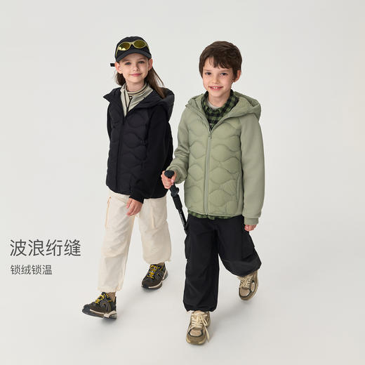 马克珍妮男童云感超轻拼接羽绒服2025年冬装新款551636 商品图2