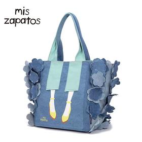 日本miszapatos小众时尚牛仔托特包ins风单肩包多功能包